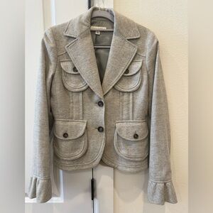 Banana Republic Light Gray Wool Blend Women's Blazer